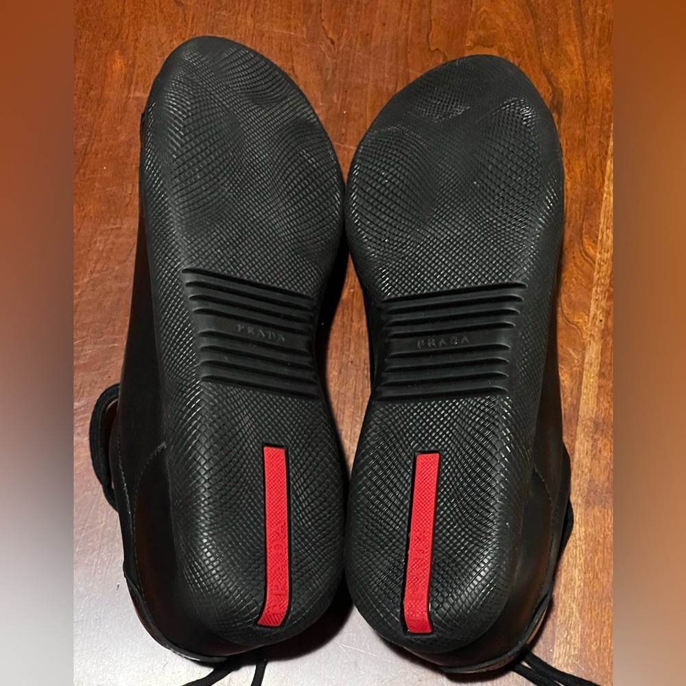 Men’s Authentic Prada Sneakers Size 9 Pristine - Unworn Nero 4E1835 - Picture 6 of 8